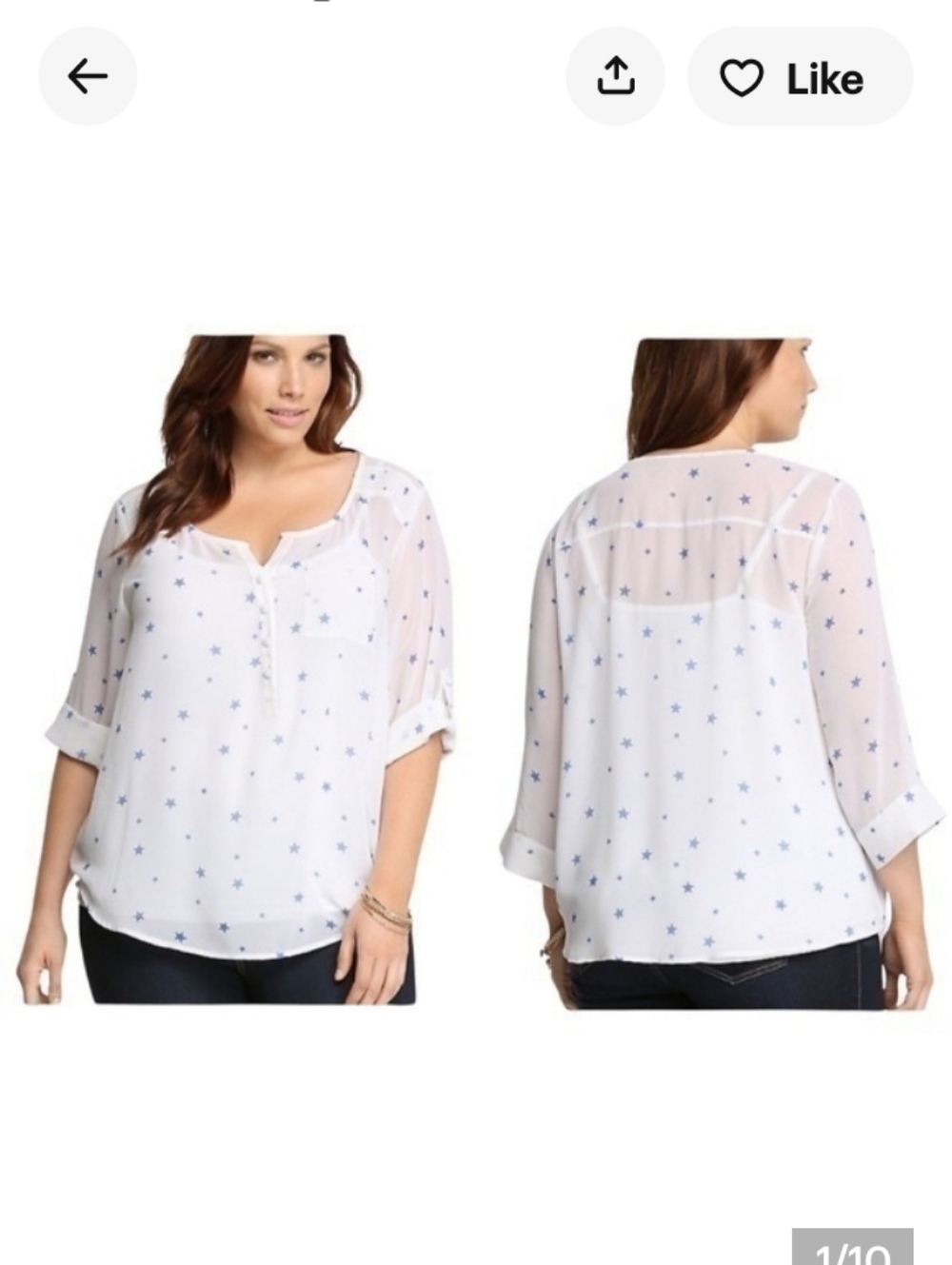COPY - NWTS Torrid star blouse